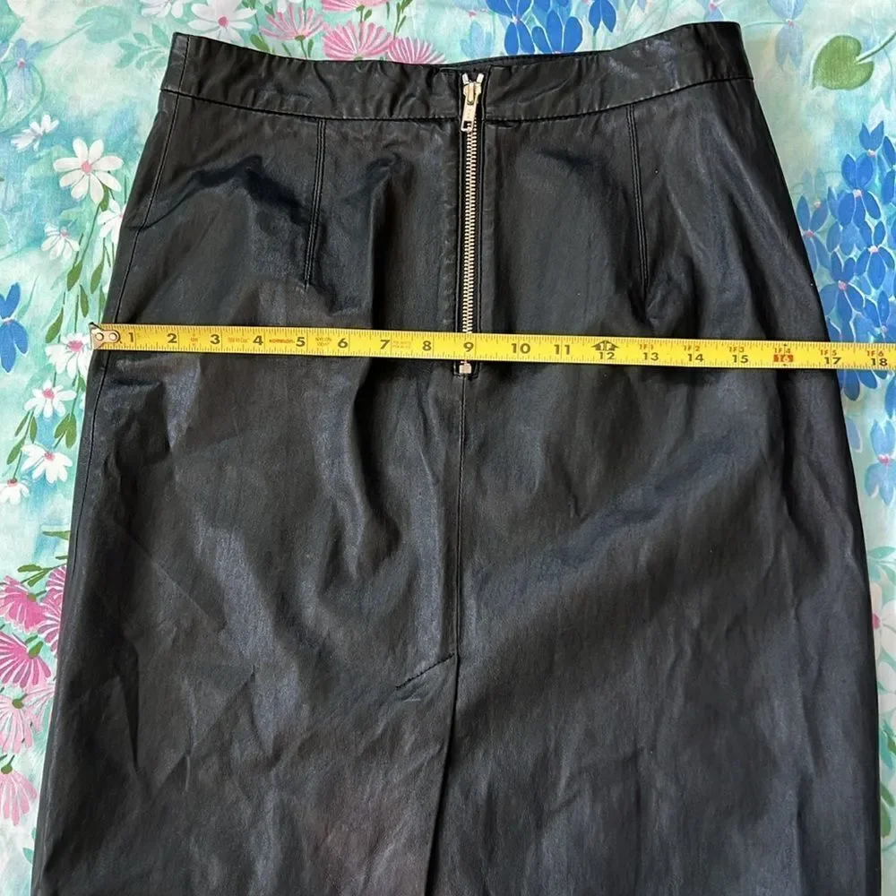 Milly Lamb Leather Skirt - 6 - Picture 3 of 11